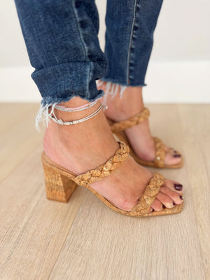 Corky’s Glitter Cork Sandals in French Kiss