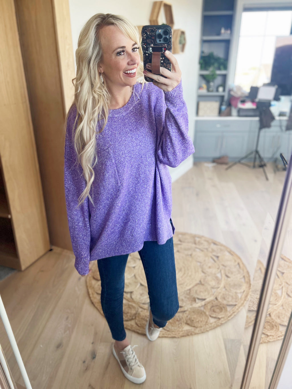 Something More Sweater in Dark Lavender (SALE)