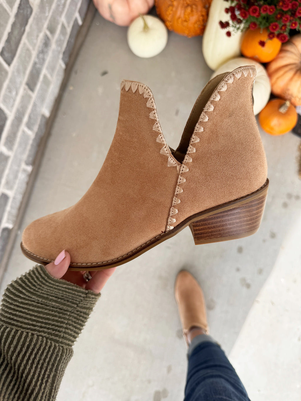 Corky's Spice It Up Boots in Camel Faux Suede