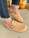 Corky's One For The Books in Faux Suede Camel