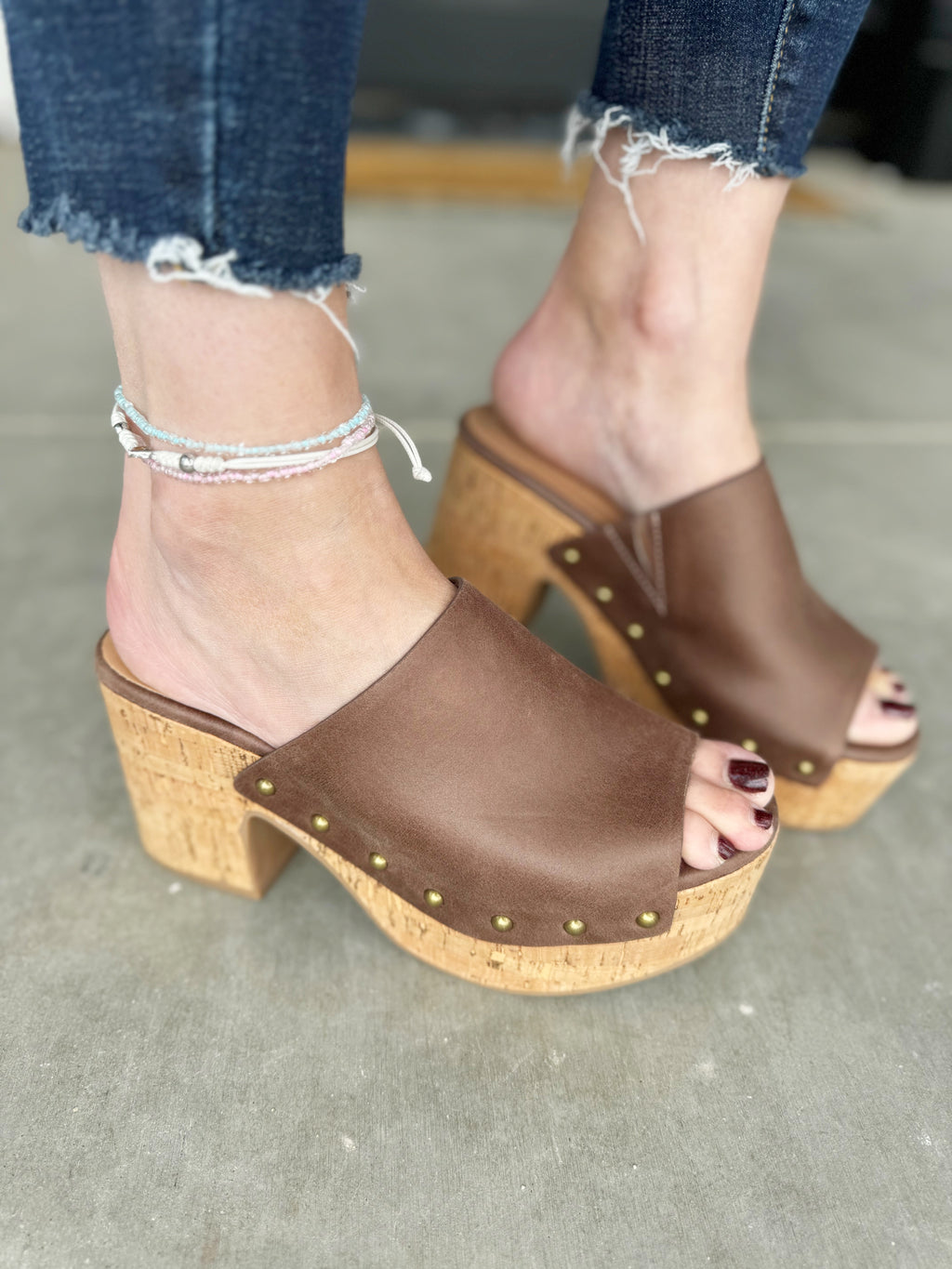 Corky's Bada Bing Sandals in Distressed Brown