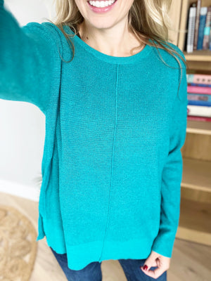 Mess Maker Sweater in Jade