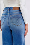 Judy Blue Distressed High Rise Wide Leg Jeans