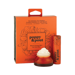 Poppy & Pout Lip Care Duo, Blood Orange Mint