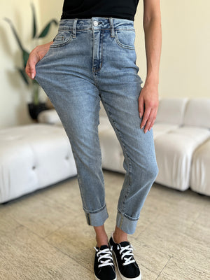 Judy Blue High Rise Cuffed Hem Vintage Boyfriend Jeans