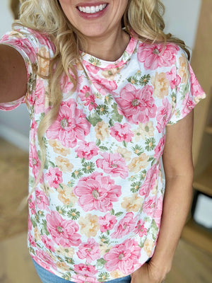 Isn't She Lovely Casual Crew Neck Floral Tee