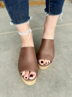 Corky's Bada Bing Sandals in Distressed Brown