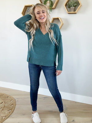 Perfectly Posh Sweater in Dark Teal