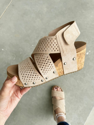 Corky's Guilty Pleasure Faux Suede Sandals in Sand