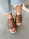 Corky's Totally Buggin Slip-On Heeled Sandals in Taupe