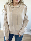 The Half of It Oversized Hoodie in Taupe