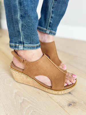 Corky's Carley Too Sandals in Chestnut Corduroy