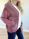 Dreams Come True Color Block Pullover in Marsala