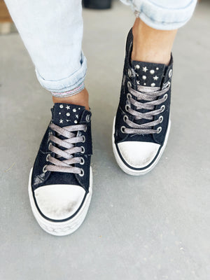 Blowfish Kenzie Sneakers in Black Denim