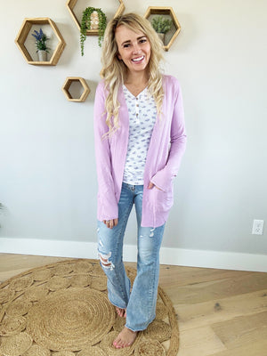 Only Love Cardigan in Lilac