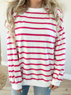 Never Had To Go Striped Sweatshirt (Multiple Colors) (Pink Label)