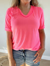 Wonderland Short Sleeve Neon Coral