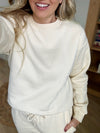 Always the Answer Classic Fit Fleece Sweatshirt In Pearled Ivory