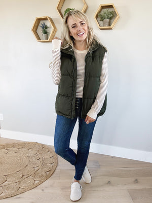 Kelsey Vest in Black Olive