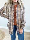 To The Bonfire Flannel Plaid Top (Multiple Colors) (Pink Label)