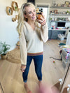 Settle Down Knit Hoodie in Oatmeal (SALE)