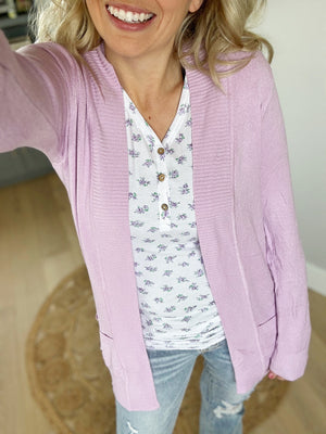 Only Love Cardigan in Lilac