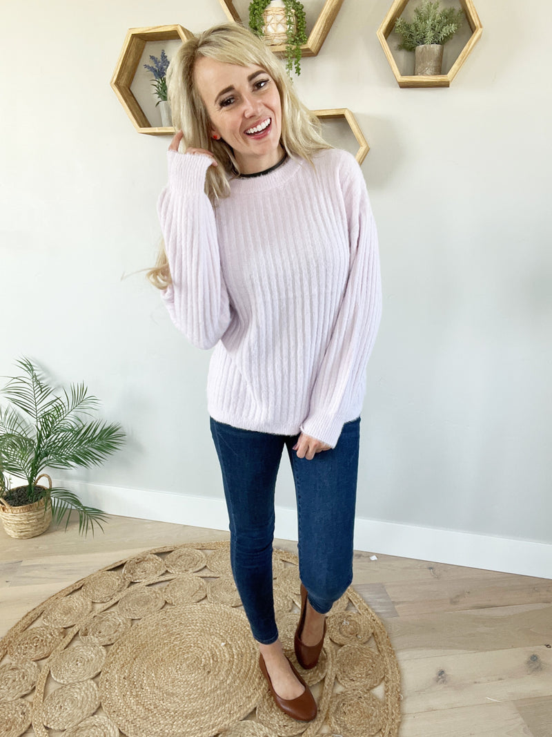 Sail Me Away Sweater in Light Lavender