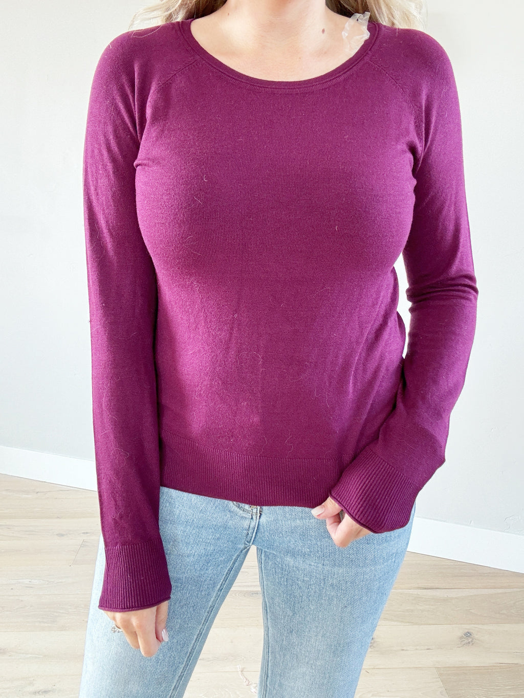 Be There Sweater in Plum