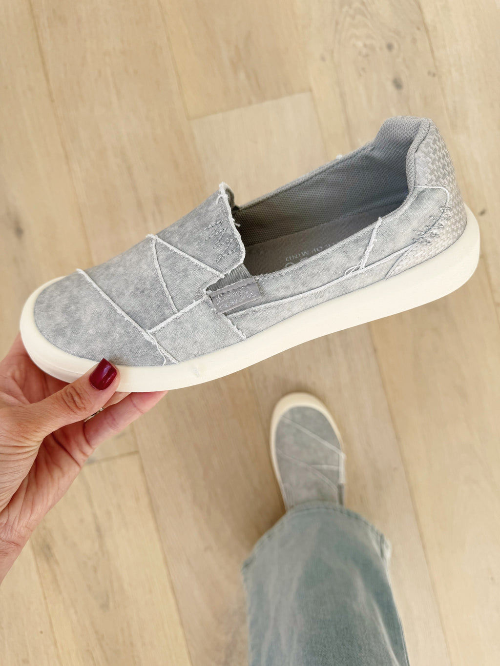 Blowfish Beachfront Slip-Ons in Fog Gray