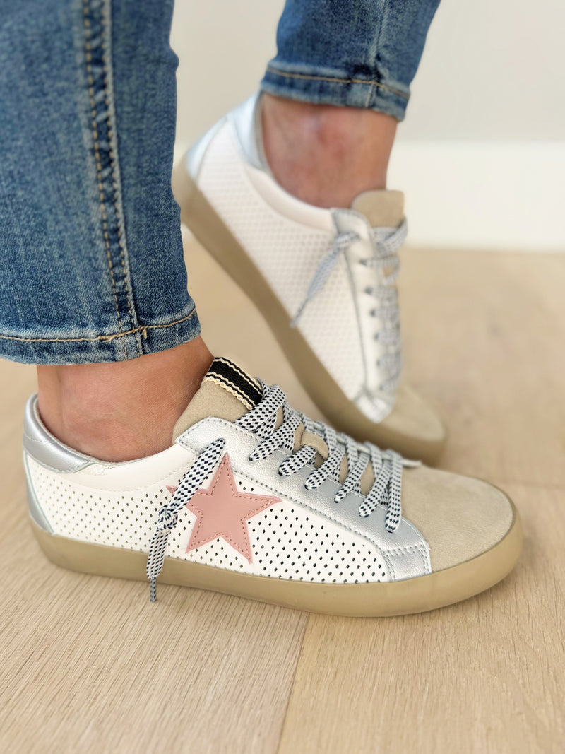 Shushop Paula Sneakers in Perforated White