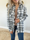 To The Bonfire Flannel Plaid Top (Multiple Colors) (Pink Label)