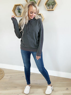 What To Do Hooded Top in Charcoal