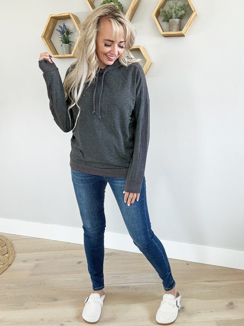 What To Do Hooded Top in Charcoal