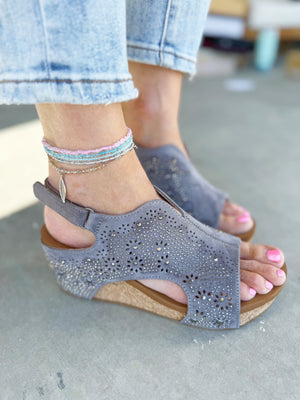 Gypsy Jazz Starry Nights Sandals in Grey