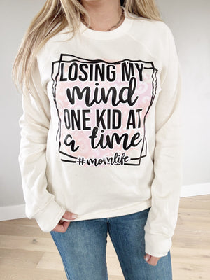 Losing My Mind One Kid At A Time Graphic Pullover