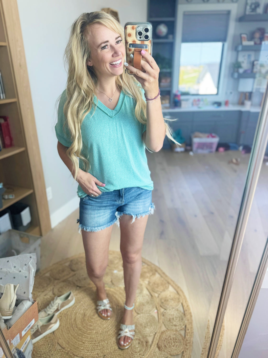 Show-Off Cozy Canvas Top in Mint