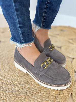 Corky's Literally Faux Suede Shoes in Light Grey