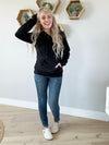 Basic Girl Fleece Hoodie in Black