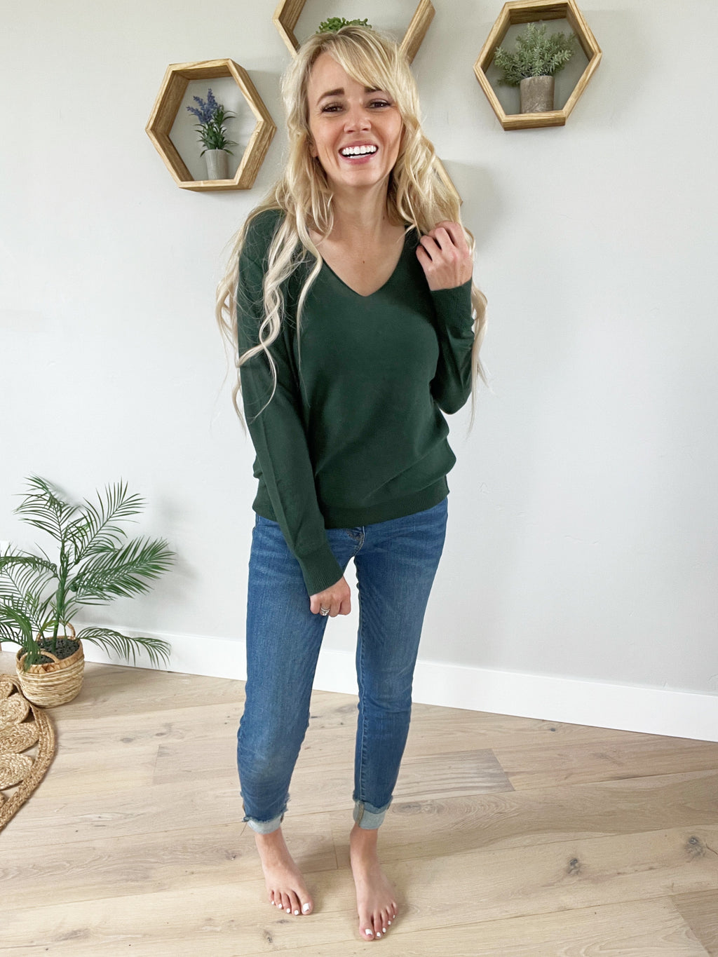 The Stella Sweater in Hunter