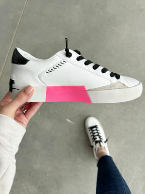 Shushop Ruby Sneakers in Black, White, & Hot Pink