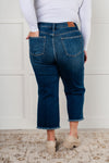 Judy Blue High Rise Button Fly Wide Leg Crop Jeans