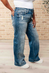 Judy Blue High Waist Distressed Denim Trousers