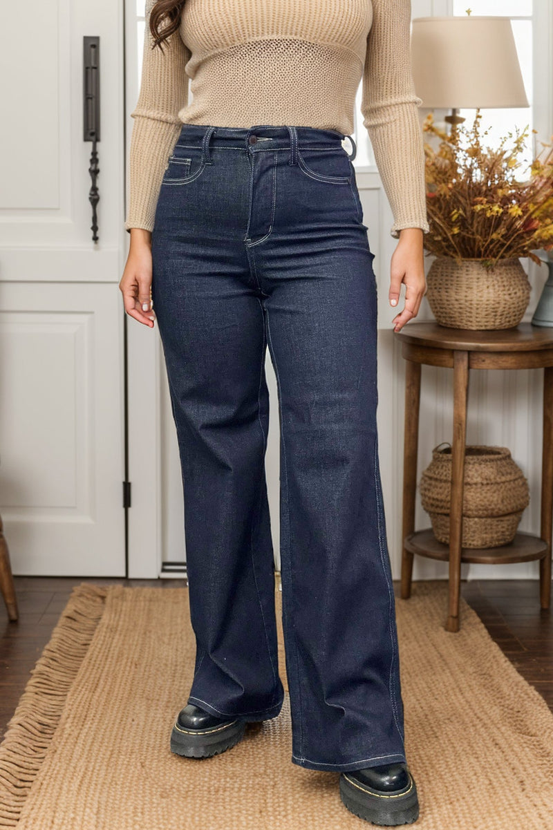 Judy Blue Midnight Retro Wide Leg Jeans