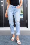 Judy Blue Mid Rise Star Pocket Boyfriend Jeans