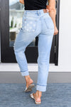 Judy Blue Mid Rise Star Pocket Boyfriend Jeans