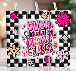 Overstimulated Moms Club 20oz Skinny Tumbler