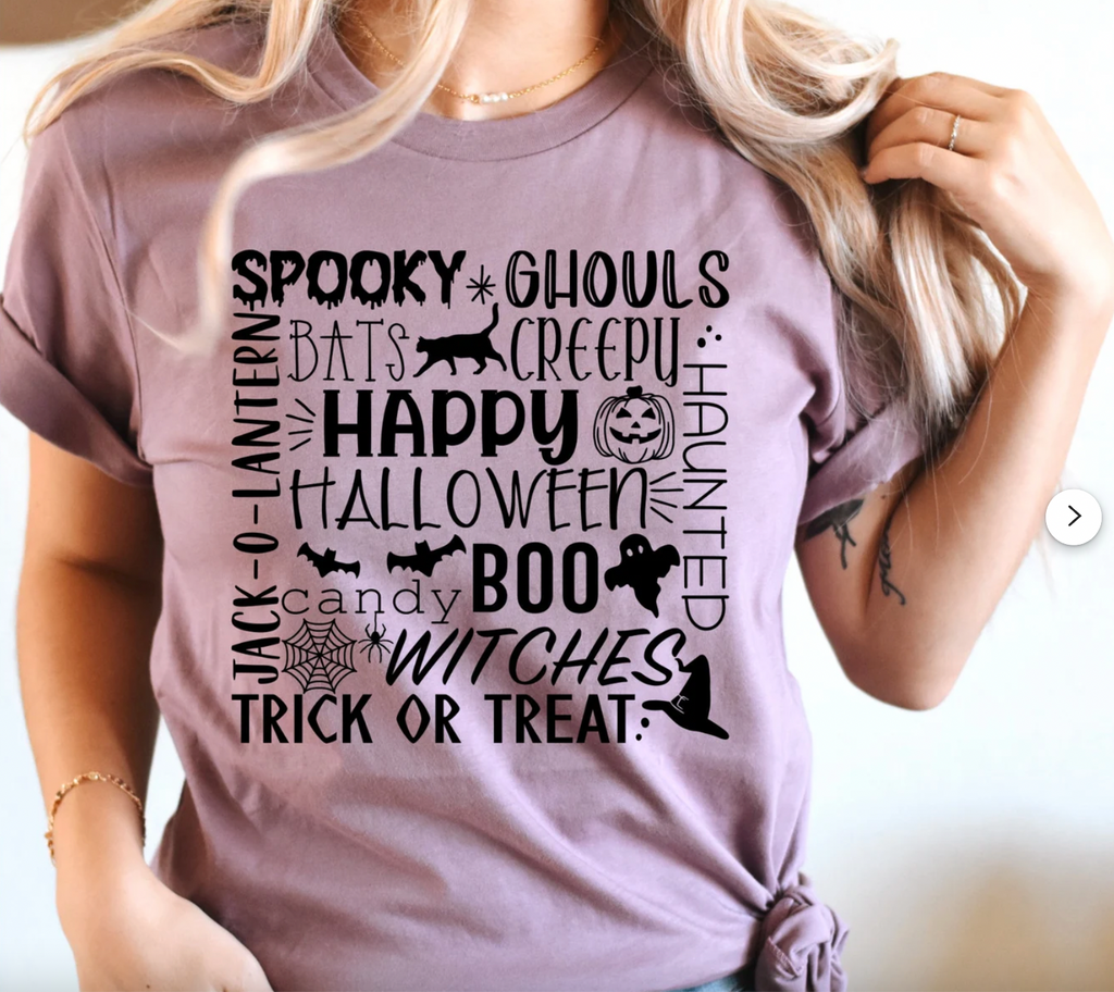 Halloween Words Graphic Tee