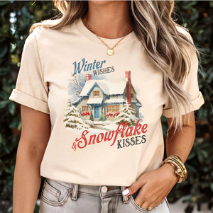 Winter Wishes & Snowflake Kisses Graphic Tee