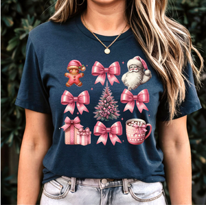 Christmas Bows Graphic Tee (Multiple Colors)