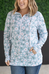 PREORDER Michelle Mae HalfZip Hoodie - Green Floral